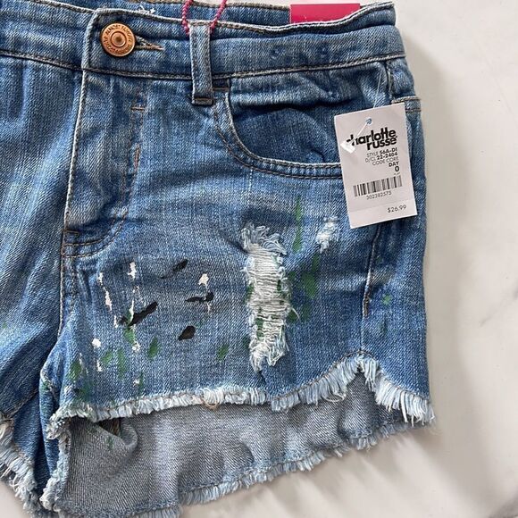 Painted jean shorts - Picture 2 of 4